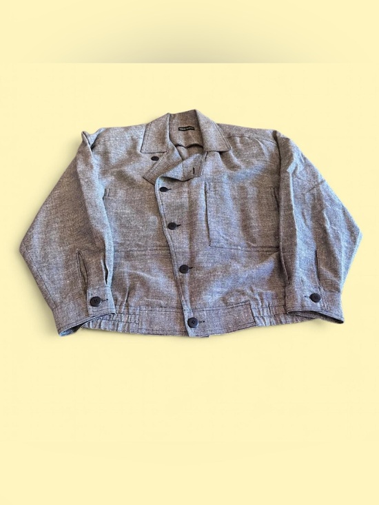 Jackets & Blazers - Vintage Linen Blend Jacket Women’s L Approx Boxy Fit Lightweight